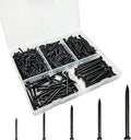 330 Pcs Black Concrete Nails Assortment Kit, 5 Sizes from 3/4 Inch to 2 Inch by ELOOGAA