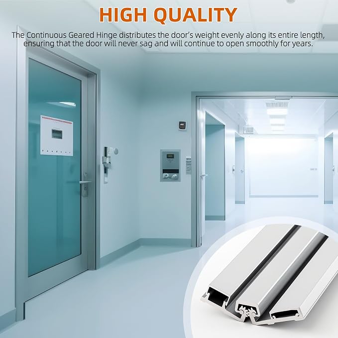 2 Pcs 83" Heavy Duty Continuous Hinge Y, Full Surface Anodized Aluminum - Image 5