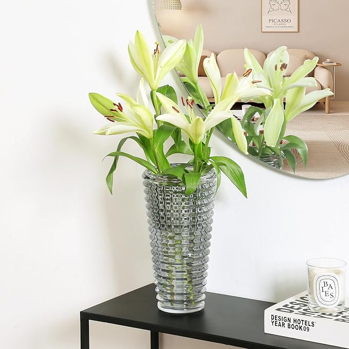 MCMCNCUIU Large Crystal Vase for Flowers, Large Glass Vases, Modern Decorative - Image 4