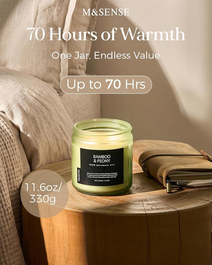 M&SENSE Bamboo Peony Scented Candles - Image 3
