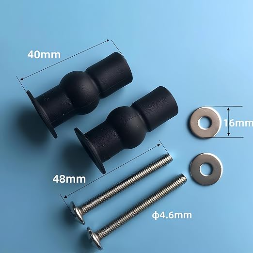 Universal 2PCS Toilet Seat Hinges Screws, Toilet Seat Top Fixing Part, Toilet - Image 2