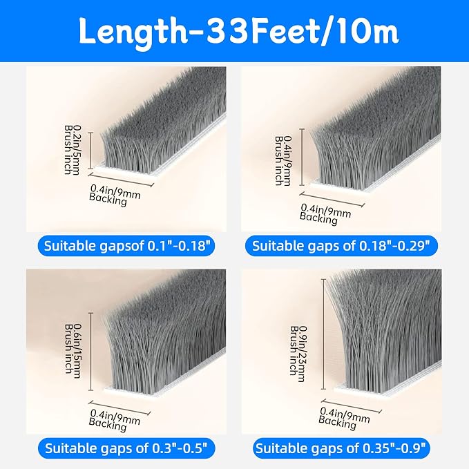 33 Ft Gray Self-Adhesive Soundproofing Weather Stripping - Image 6