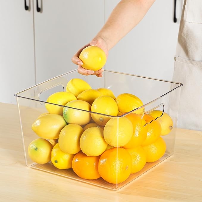 Vtopmart 8 Pack Extra Large Clear Storage Bins, 11x11 Cube Organizer | Acrylic - Image 6