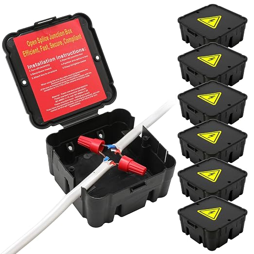 Black Open Splice Junction Box，Open Splices Repair Open Splices, 5 Second by Unknown