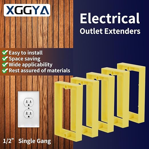 Single Gang Receptacle Outlet Box Extenders 1/2" - Image 2