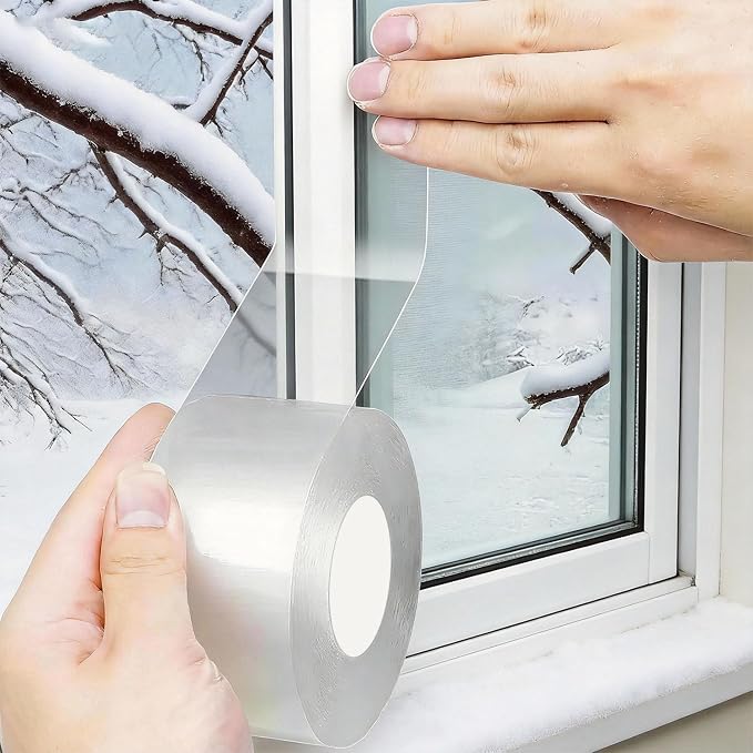 Transparent Window Weather Sealing Tape 2 Inch x 33 FT Weather Stripping by PackYard