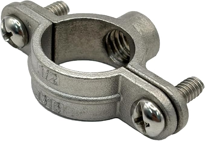 Split Ring Pipe Hanger, 316 Stainless Steel, 3/8" Rod Fitting, Marine Grade - Image 3
