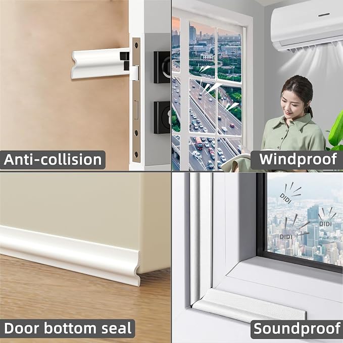 26 Feet Window Weather Stripping Door Seal Strip, Door Sweep - Image 2