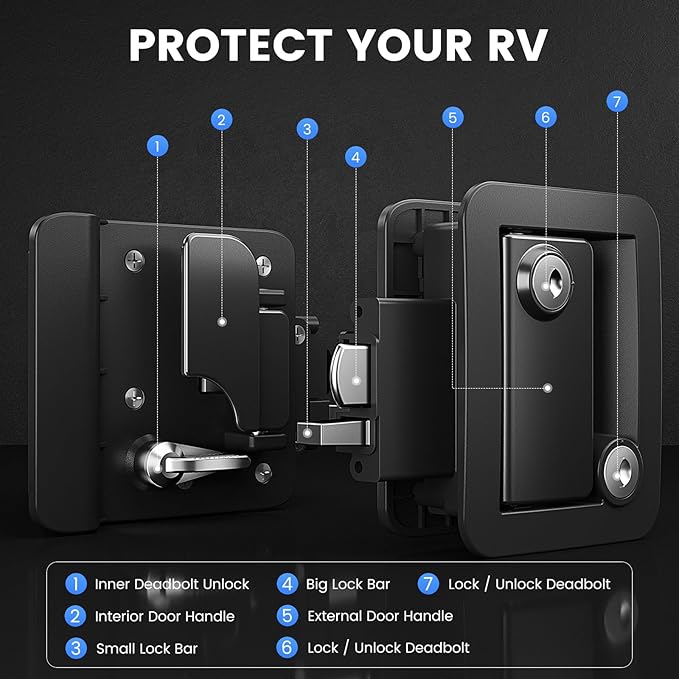 RV Door Lock, Camper Door Lock - Image 5