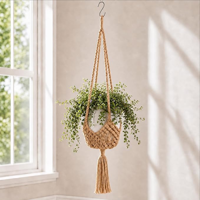 Shappy 1 Pack Boho Macrame Plant Hanger by Shappy