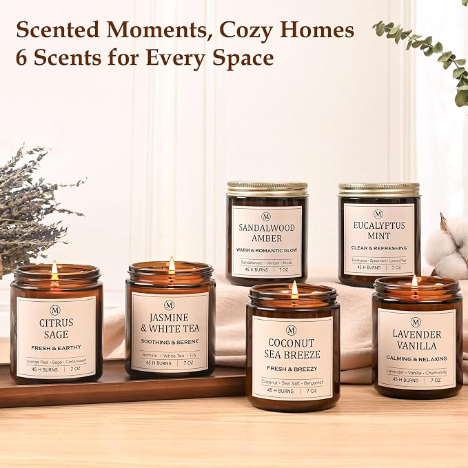 Scented Candles for Home, 7oz Each. Natural Long-Lasting Aromatherapy Candles - Image 5
