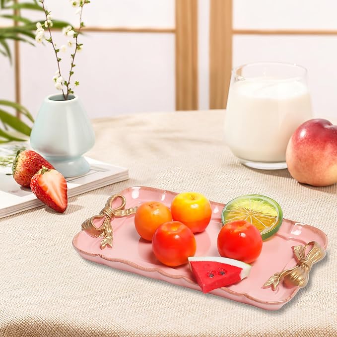 Warmtree Bow Jewelry Tray, Coquette Trinket Dish, Vanity Decor | Decorative Tray - Image 5
