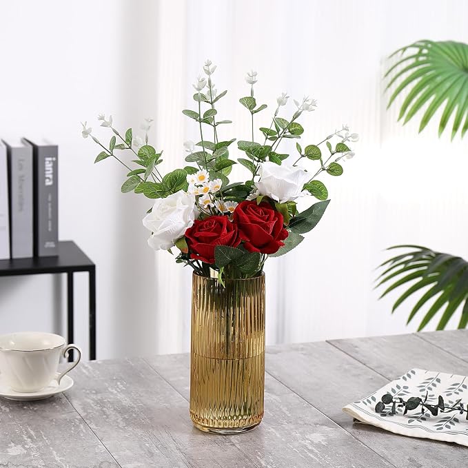 Ribbed Glass Vase, Flower Vases - Image 4