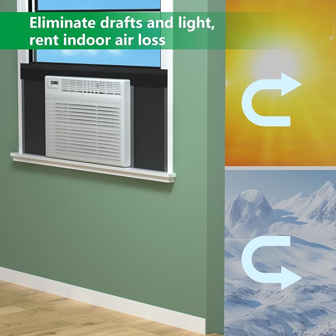 Full Surround Window AC Insulated Foam Panels, AC Window Seal w/4 Pressure - Image 4