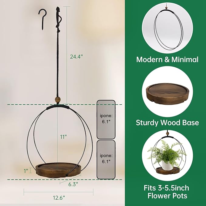 hismocal Hanging Planters for Indoor Plants, Plant Hanger - Image 5