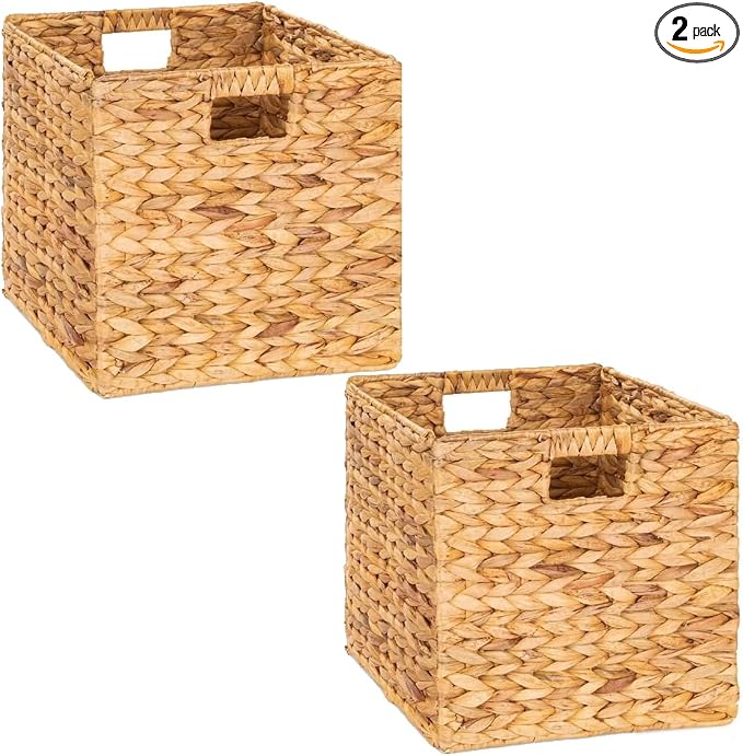 M4DECOR Storage Cube 10.5 x 10.5in, Wicker Storage Baskets by M4DECOR