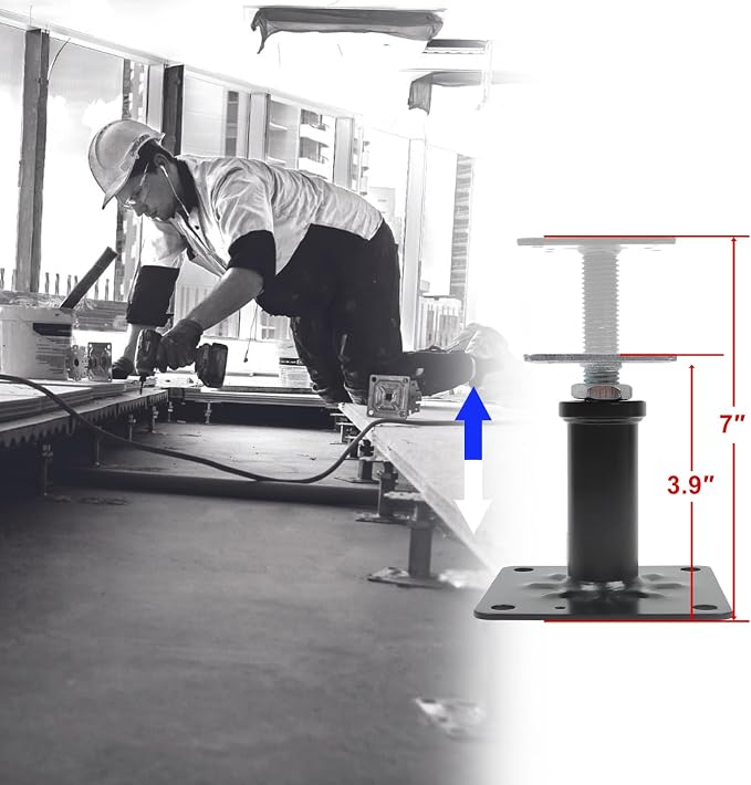 4-Pack House Floor Jacks, 5–8 Inch Adjustable Steel Posts, Suitable - Image 2