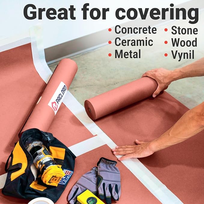 Floor Protection Paper 24" x 166' Red Rosin Paper Roll - Image 4