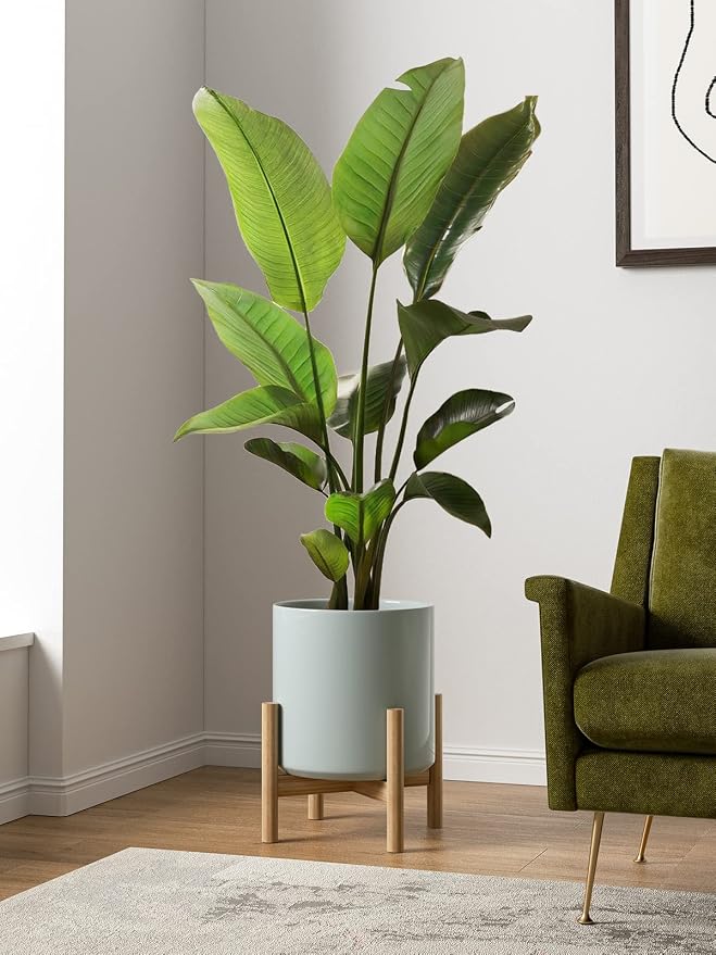 LE TAUCI 12 Inch Pot for Plants, Ceramic Planters for Indoor Plants, - Image 2