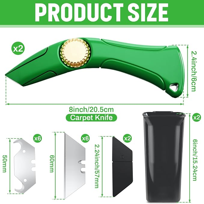WILLBOND 2 Pack Heavy Duty Fixed Roofing Knife - Image 2