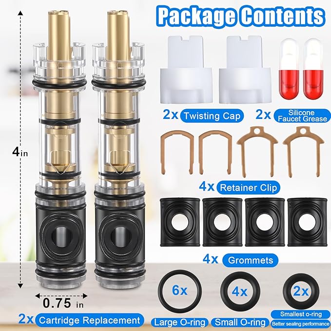 2 Pack Dual Seal Cartridge Replacement Compatible - Image 2
