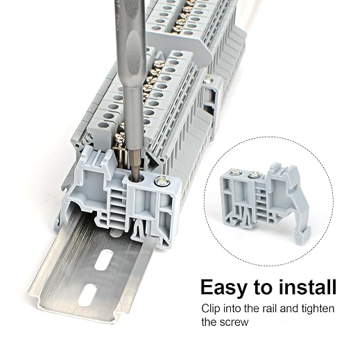 30Pcs E/UK DIN Rail Terminal Blocks End Stopper Bracket | 30Pcs E/UK DIN Rail - Image 3