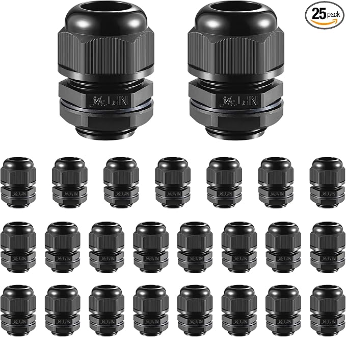 RTHIEAI 25 PCS 3/4" NPT Nylon Cable Gland Joints by RTHIEAI
