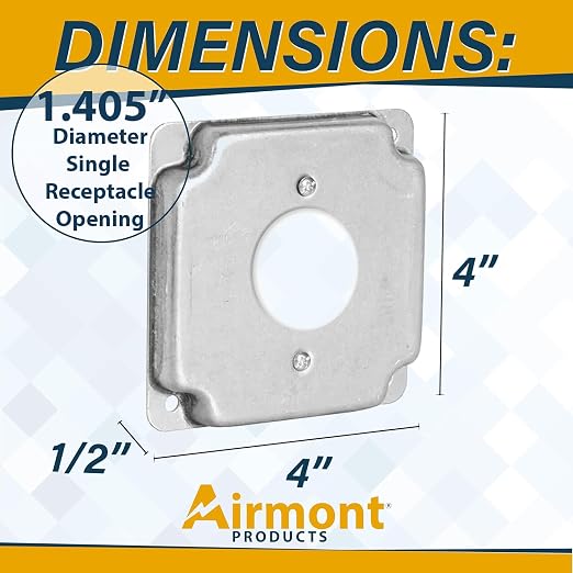 1-Gang Single Receptacle Electrical Box Cover - Image 2