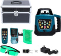 360° Auto Self-Leveling Green Beam Rotary Laser Level Kit 500m Range by H-YEEU