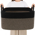 65L Laundry Basket with Handles, Woven Blanket Basket, Living Room by HZFTJOY