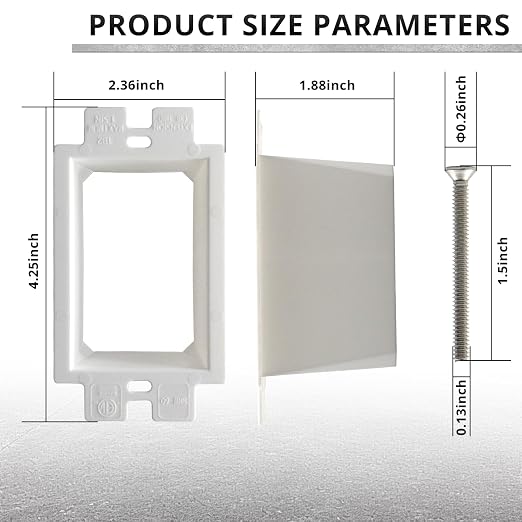 1-Gang Outlet Box Extender, Non-Metallic Electrical Box Extender - Image 3