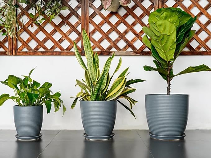 10 Inch Ceramic Planter Round Plant Pots - Image 7
