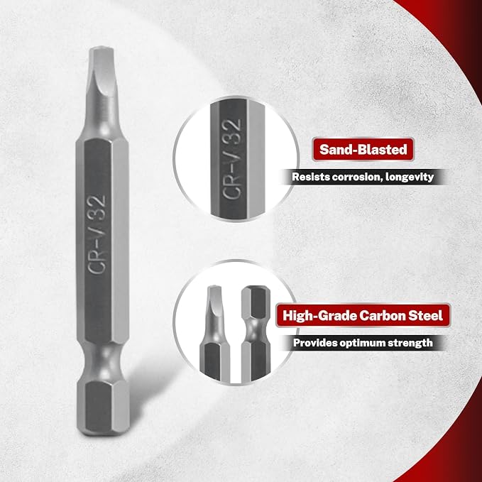 208-Pc Master Screwdriver Bit Set | Clutch, S2 Steel, 1/4" Hex Shank Bits - Image 7