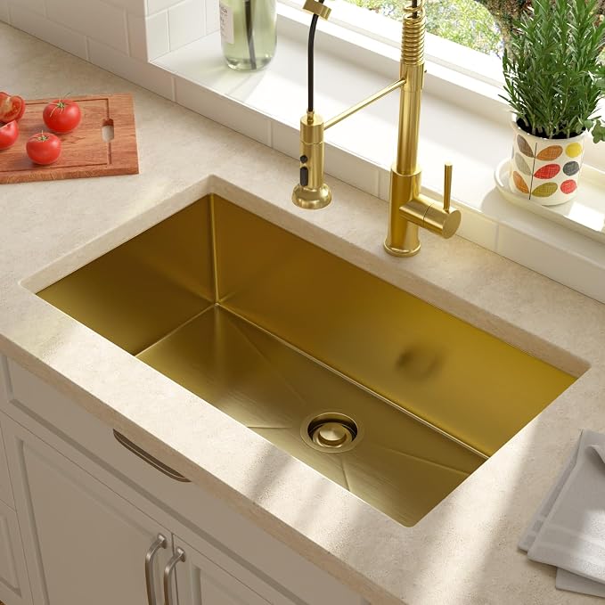 Lordear Gold Sink Flange for Garbage Disposal Set, Stainless Steel Strainer - Image 2