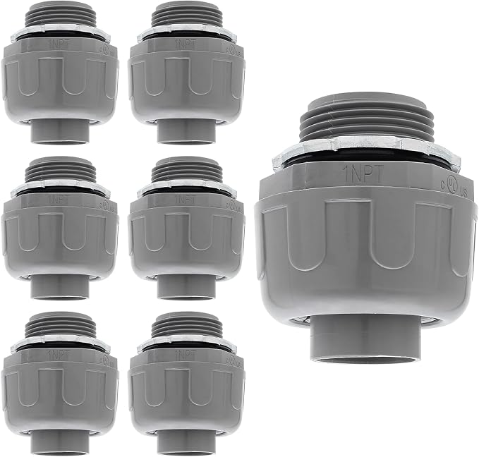 6Pcs 1 Inch NPT Liquid Tight Connector | Nonmetallic Straight, Electrical - Image 7