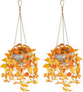 TNNTOPELE 2 Pack Autumn Fake Hanging Plants by TNNTOPELE