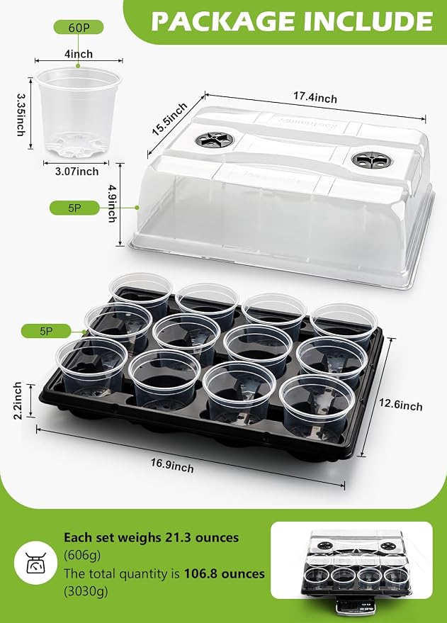 RooTrimmer 5 Pack 12 Cell Nursery Pot Trays - Image 2