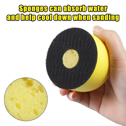 SPEEDWOX 2 Pack 3" Round Hand Sanding Blocks Hook and Loop Sanding Pad Hook - Image 3