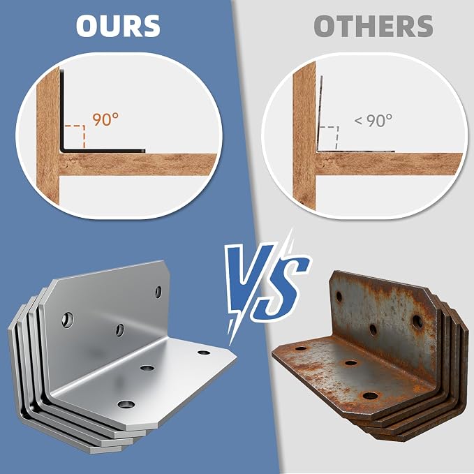 4"x2" Steel L Brackets, Corner Braces - Image 5