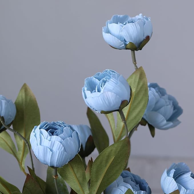6 Pcs 27" Faux Silk Peony Artificial Flowers Stems - Image 8