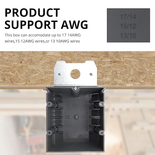 2-Gang Adjustable PVC Electrical Box, ETL Listed - Image 3