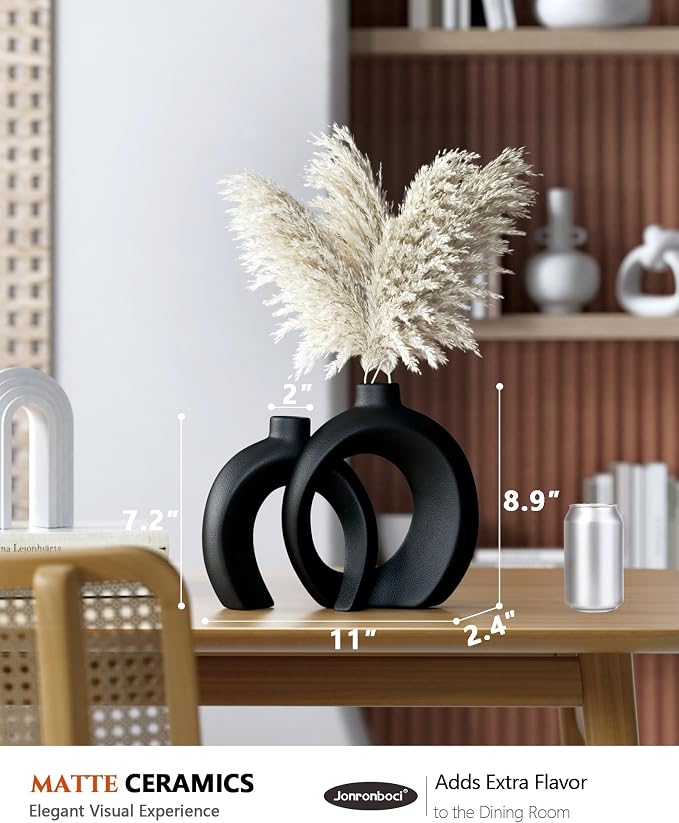 Round Donut Vase Set of 2 - Image 2
