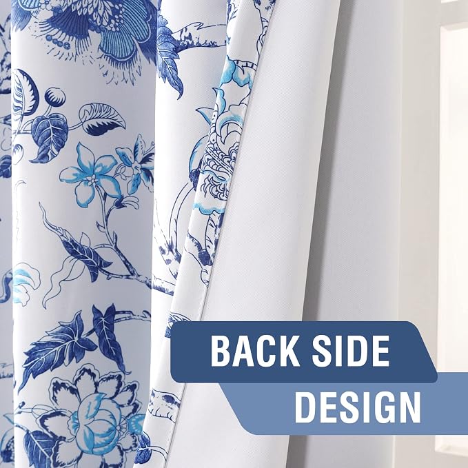 H.VERSAILTEX Blackout Curtains 63 Inch Length 2 Panels Set Floral Print Curtain - Image 6