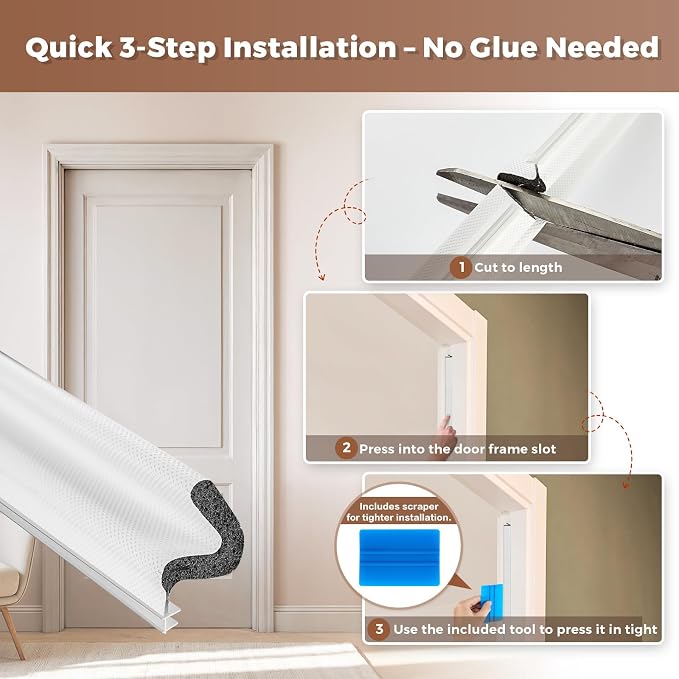 Weather Stripping Door Seal, 20 FT Kerf Foam Strip - Image 5