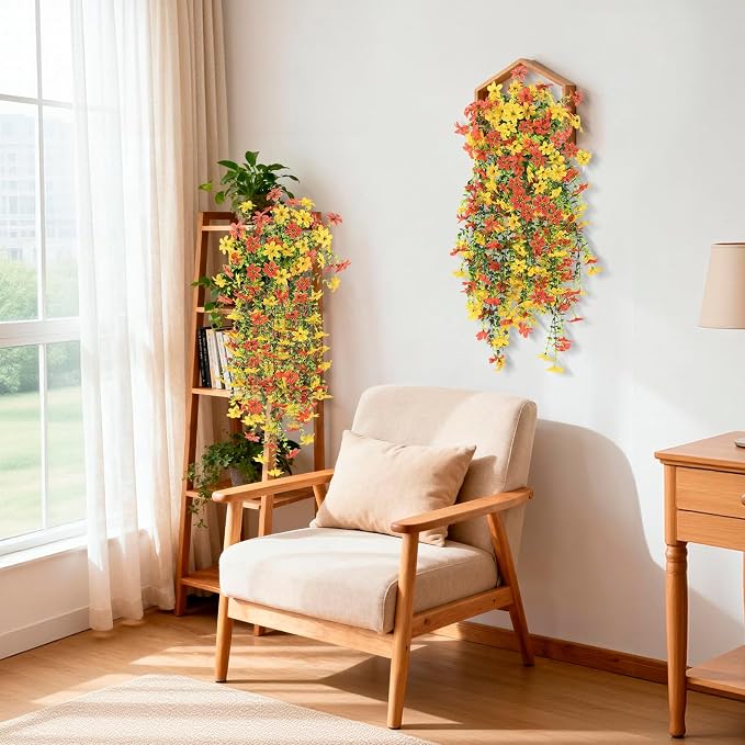 INQCMY Artificial Fake Hanging Flowers Plants - Image 5