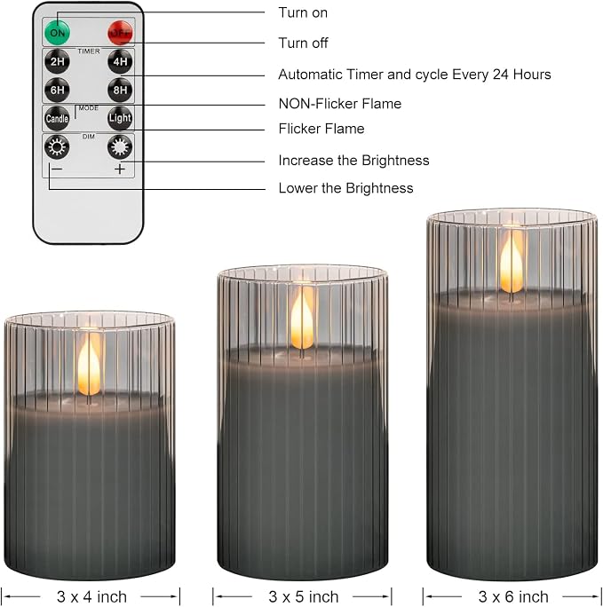 Gray Flickering Flameless Candles - Image 7