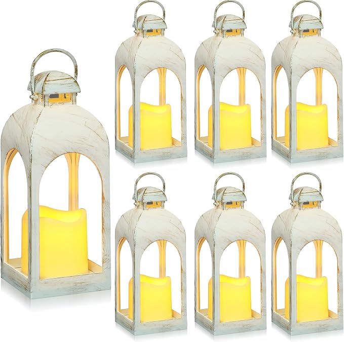 Tujoe 6 Pcs 10 Inch Decorative Candle Lantern Bulk by Tujoe