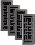 Decor Grates AJH412-GM Oriental Floor Register, 4x12 Inches, Gun Metal Finish by DecorGrates