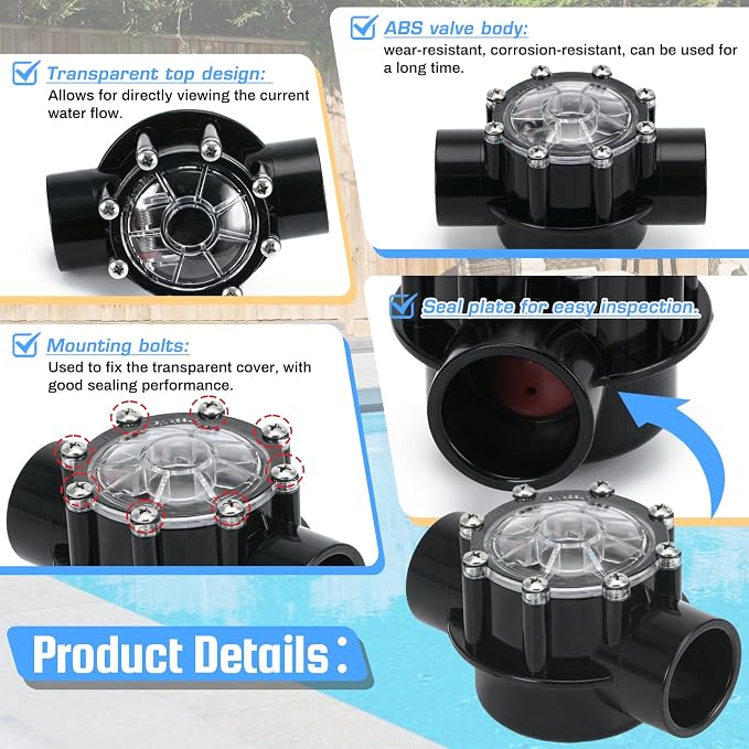 7235 Check Valve Replacement for Jandy 1-1/2-Inch to 2-Inch 180-Degree Check - Image 3