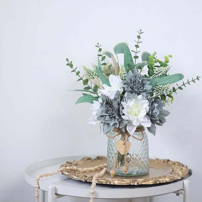 14.5" Artificial Dahlia Flowers - Image 3